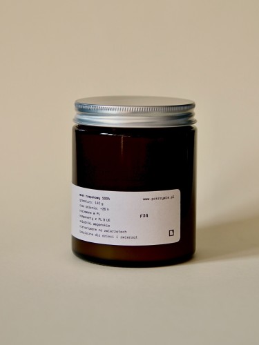 Pokrzywie - Świeca rzepakowa bok Labdanum i geranium.jpg