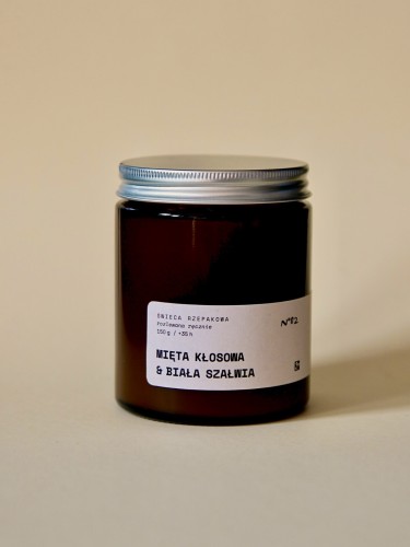 Pokrzywie - Świeca rzepakowa 02 Mięta kłosowa i biała szałwia.jpg